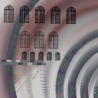 Digitale Kunst mit dem Titel "Ist hier Jemand" von Manfred Hoppe, Original-Kunstwerk, 2D digitale Arbeit