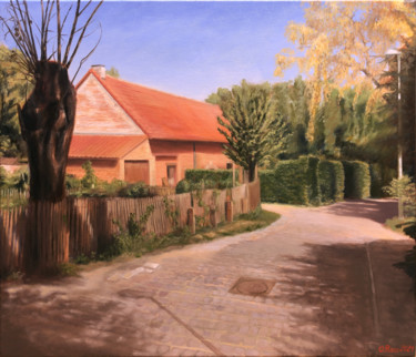 Peinture intitulée ""Le Coeur Vert, Gan…" par Olivier Rose, Œuvre d'art originale, Huile