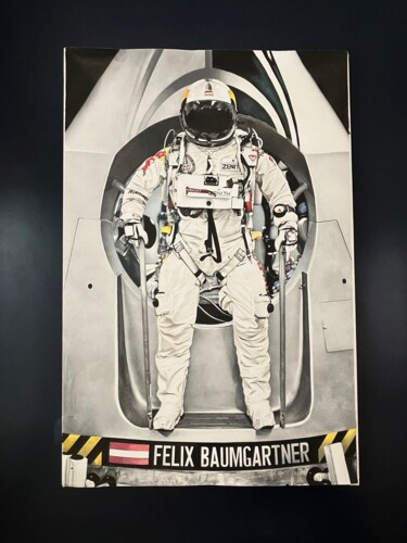 图画 标题为“Félix Baumgartner” 由Sophie La Loggia, 原创艺术品, 铅笔