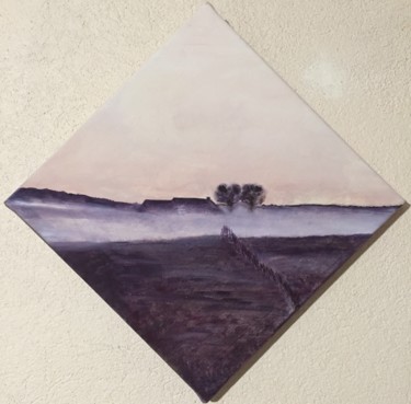 Buron de Caméjane - Aubrac Pintura titulada "Buron de Caméjane -…" por Geneviève Madrigal, Obra de arte original, Oleo Montado en Bastidor de camilla d…