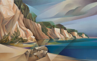 Roegen Painting titled "Roegen" by Isaac Feldman, Original Artwork, Oil Mounted on Wood Stretcher frame