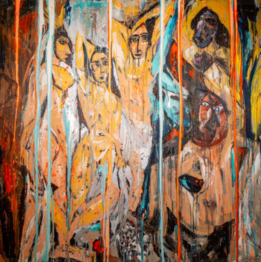 La minimisation des Demoiselles d'Avignon 绘画 标题为“La minimisation des…” 由Antoni Dragan, 原创艺术品, 丙烯