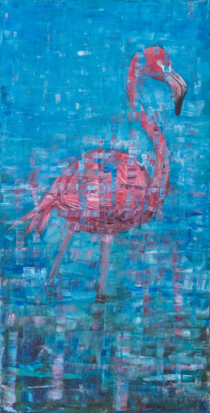 Flamingo. Cyprus 绘画 标题为“Flamingo. Cyprus” 由Galina Vasiljeva, 原创艺术品, 油