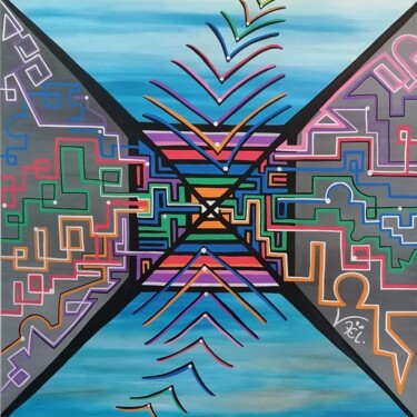 Enseigner, c'est Libérer! Peinture intitulée "Enseigner, c'est Li…" par Kaël, Œuvre d'art originale, Acrylique Monté sur Châssis en bois