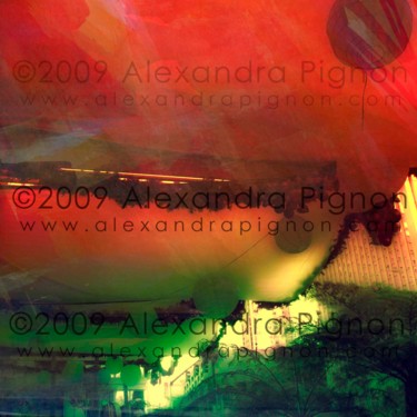 Photography titled "Lanterns - 2009" by Alexandra Pignon, Original Artwork, Manipulated Photography Mounted on Aluminium