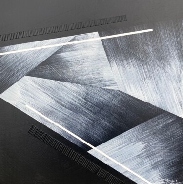 Peinture intitulée ""Sommet 3"" par Pascal Brel, Œuvre d'art originale, Acrylique Monté sur Châssis en bois