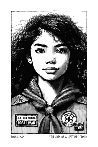 Digital Arts titled "Rosa 'Belle' Liman" by Bob Bello, Original Artwork, Ink