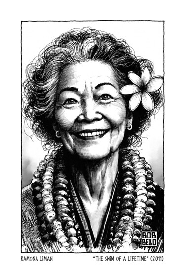 Digital Arts titled "Ramona Liman" by Bob Bello, Original Artwork, Ink