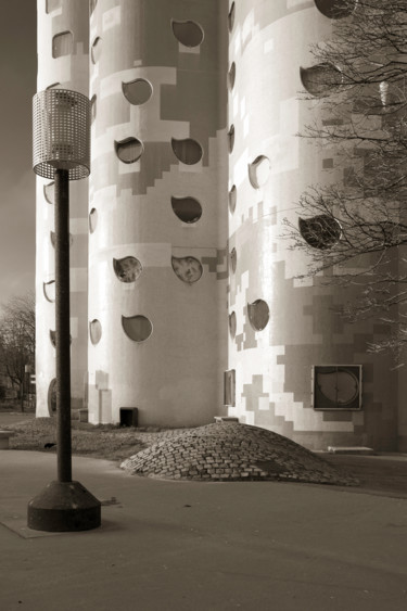 日本画ミニフレーム「 lampadaire」 Lampadaire Et Tour, 写真撮影