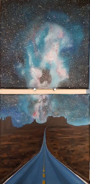 Peinture intitulée "Road to nowhere" par Warren Griessel, Œuvre d'art originale, Huile