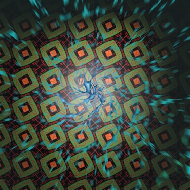 Digitale Kunst mit dem Titel "Ausgelaufen" von Manfred Hoppe, Original-Kunstwerk, 2D digitale Arbeit