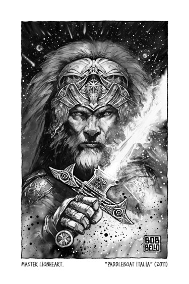 Digital Arts με τίτλο "Master Lionhead" από Bob Bello, Αυθεντικά έργα τέχνης, Μελάνι