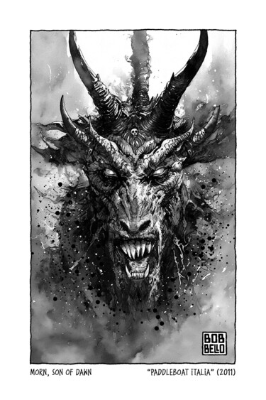 Digital Arts titled "Morn, Son of Dawn" by Bob Bello, Original Artwork, Ink
