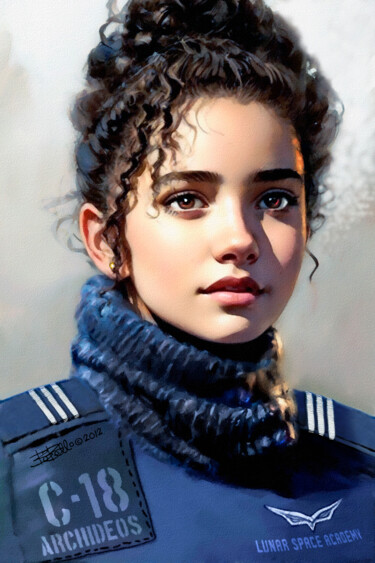 Digital Arts με τίτλο "Vicky Archideos 2" από Bob Bello, Αυθεντικά έργα τέχνης, 2D ψηφιακή εργασία