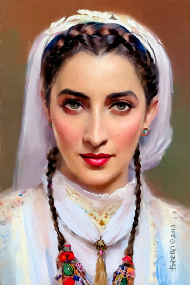 Digital Arts titled "Miriam Avramian" by Bob Bello, Original Artwork, Digital Painting