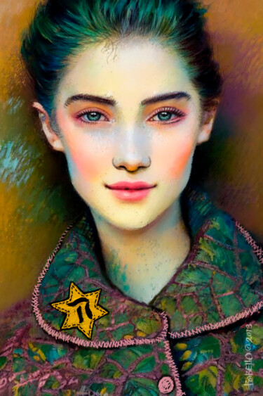 Digital Arts titled "Rahil (Rachel) Avra…" by Bob Bello, Original Artwork, Digital Painting