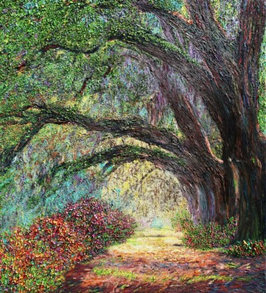 Painting titled "A Summer’s Trail" by Kenneth Halvorsen, Original Artwork, Oil