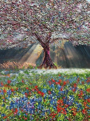 Painting titled "Peace of Mind" by Kenneth Halvorsen, Original Artwork, Oil
