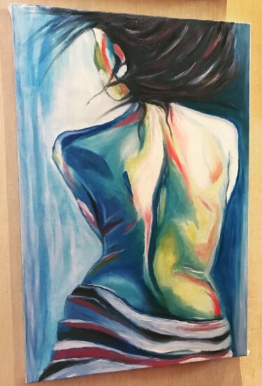 Painting titled "naked" by Iuliia Bondarets, Original Artwork, Oil
