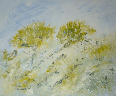 Jardins méditerranéens ( collection variations) Peinture intitulée "Jardins méditerrané…" par Solange Palacios Dupont, Œuvre d'art originale, Huile Monté sur Châssis en bois