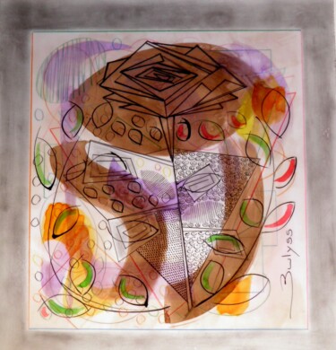 绘画 标题为“Untitled N° 218” 由Marc Bulyss, 原创艺术品, 墨 安装在其他刚性面板上