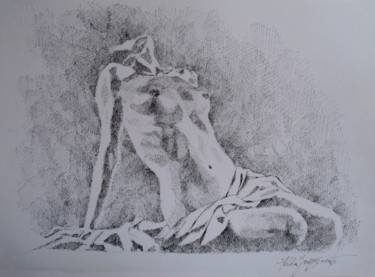 Dessin intitulée "TOWARDS THE SUN" par Paola Imposimato, Œuvre d'art originale, Encre