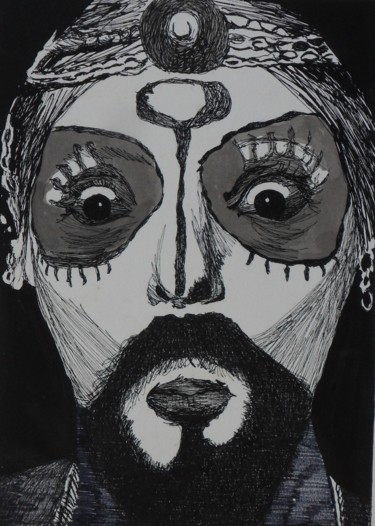 Drawing titled "Aesop" by Robert Grubbs, Original Artwork, Ink
