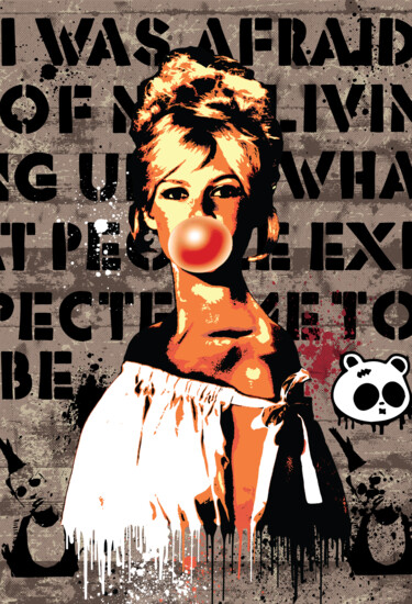 印花与版画 标题为“Bigitte Bardot Popp…” 由Giorgio Mussati, 原创艺术品, 丝网印刷