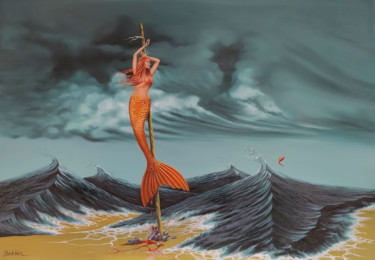 绘画 标题为“last sea girl” 由Beklan Kızılçay, 原创艺术品, 油