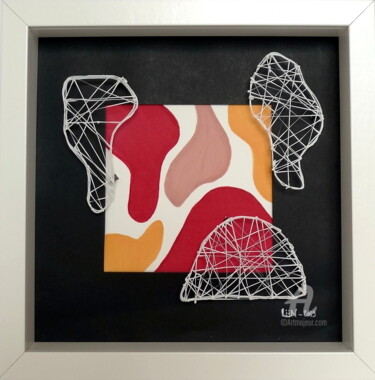EMPREINTES 1 Dessin intitulée "EMPREINTES 1" par Liin, Œuvre d'art originale, Plastique Monté sur Panneau de bois