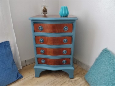 Guéridon, Petite commode, Chevet, Style anglais, années 1900 设计 标题为“Guéridon, Petite co…” 由Lin-Et-Patine, 原创艺术品, 家具