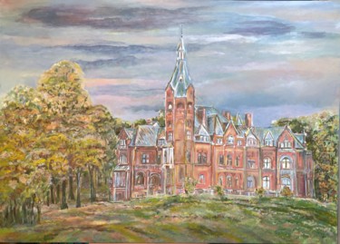 Peinture intitulée "Zamek w Wąsowie" par Danuta Elzbieta Czyzyk, Œuvre d'art originale, Acrylique