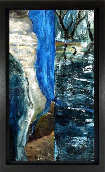 Schilderij getiteld "Double point de vue" door Christophe Carton, Origineel Kunstwerk, Olie