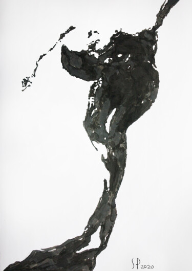Dibujo titulada "on fingers" por Stas Prokhortsev Stanislav Prokhortsev, Obra de arte original, Tinta