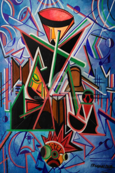 Pintura intitulada "JUSTIÇA" por Fraguial, Obras de arte originais, Acrílico