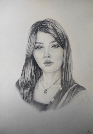 「Portrait to order」というタイトルの描画 Yaroslav Teslenkoによって, オリジナルのアートワーク, 木炭