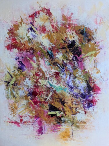 Floral acidulé II Peinture intitulée "Floral acidulé II" par Nicole Caron, Œuvre d'art originale, Huile