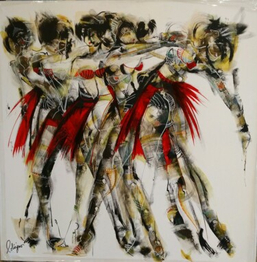 Painting titled "Dandress" by Diana Polizeno, Original Artwork, Acrylic Mounted on Wood Stretcher frame