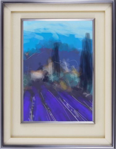 Arts numériques intitulée "Paysage de Provence…" par Jacky Patin, Œuvre d'art originale, Peinture numérique