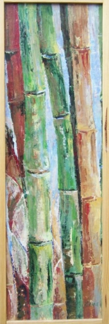 Peinture intitulée "pousser... avec ce…" par Anne-Frédérique Ferret, Œuvre d'art originale, Huile