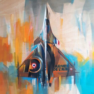 Peinture intitulée "Rafale en vol" par Gio Manetta, Œuvre d'art originale, Huile