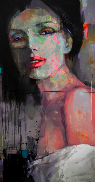 Painting titled "FRESH" by Viktor Sheleg, Original Artwork, Oil Mounted on Wood Stretcher frame