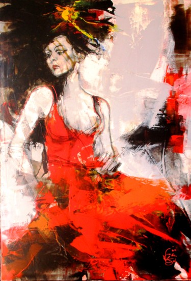 Sophie Peinture intitulée "Sophie" par Francis Vincensini, Œuvre d'art originale, Huile Monté sur Châssis en bois