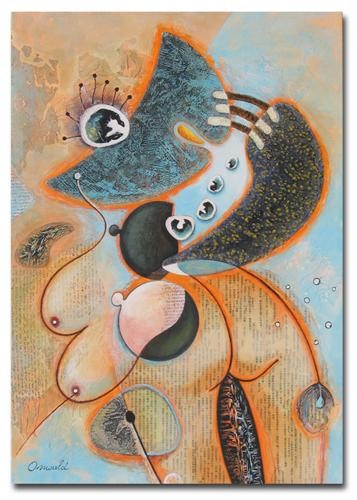 Peinture intitulée "BIJOUX DE FEMME" par Jean-Luc Osswald, Œuvre d'art originale, Huile