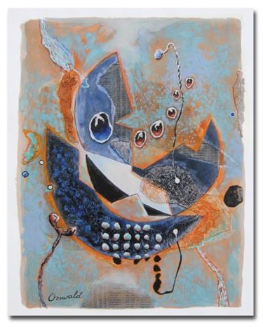 Peinture intitulée "BÉBÊTE" par Jean-Luc Osswald, Œuvre d'art originale, Huile
