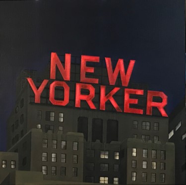 제목이 "New Yorker Hotel"인 미술작품 Philippe Manson로, 원작, 아크릴 나무 들것 프레임에 장착됨