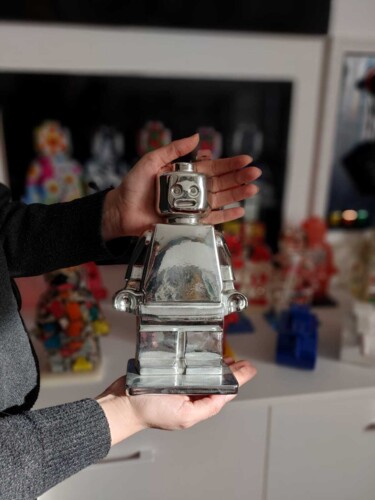 Sculpture titled "Alter Ego Oscar Sil…" by Alessandro Piano, Original Artwork, Resin
