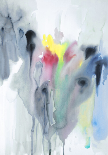 Painting titled "Movement" by Anna Radis (Anna Radis Art), Original Artwork, Watercolor