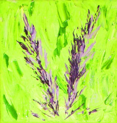 Painting titled "Brins de Lavande" by Roberto Urbano, Original Artwork, Oil