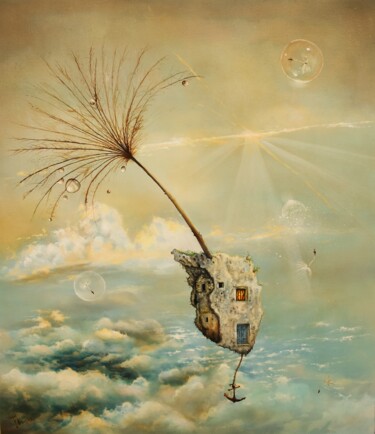 绘画 标题为“Permanentność bytu” 由Klaudia Karasek, 原创艺术品, 油 安装在artwork_cat.上